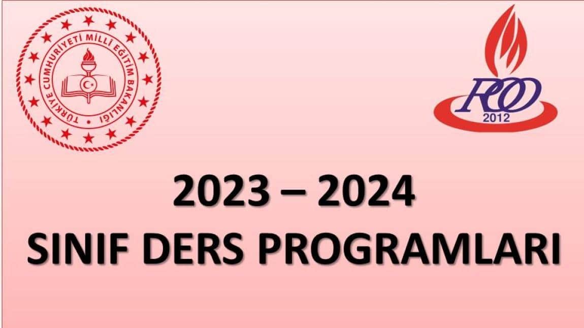 2023-2024 SINIF DERS PROGRAMLARI 